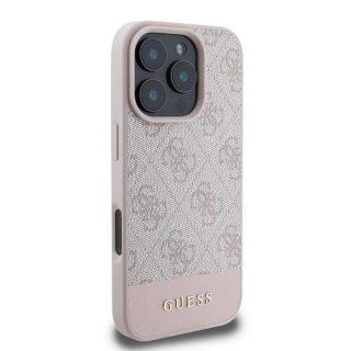 Etui Guess 4G Bottom Stripe na iPhone 16 Pro - różowe