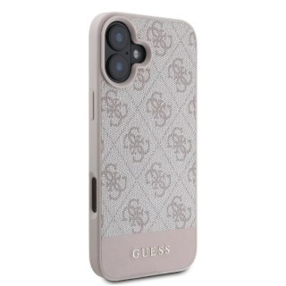 Etui Guess 4G Bottom Stripe na iPhone 16 - różowe