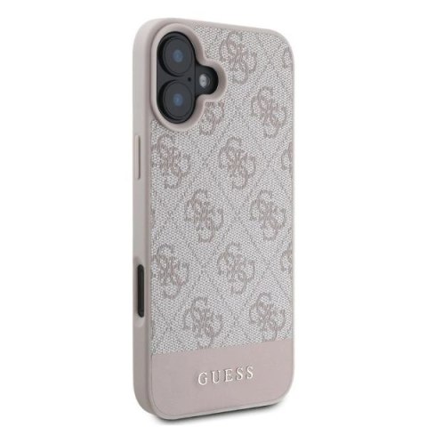 Etui Guess 4G Bottom Stripe na iPhone 16 - różowe
