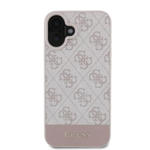 Etui Guess 4G Bottom Stripe na iPhone 16 - różowe