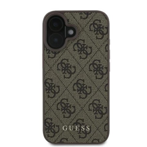 Etui Guess 4G Classic na iPhone 16 Plus - brązowe