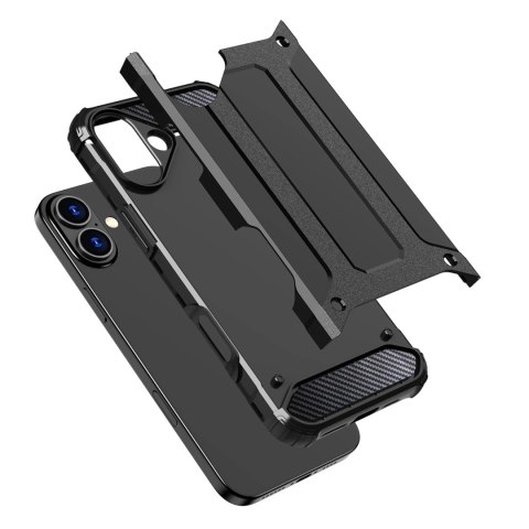 Etui Hybrid Armor pancerne na iPhone 16 Plus - czarne