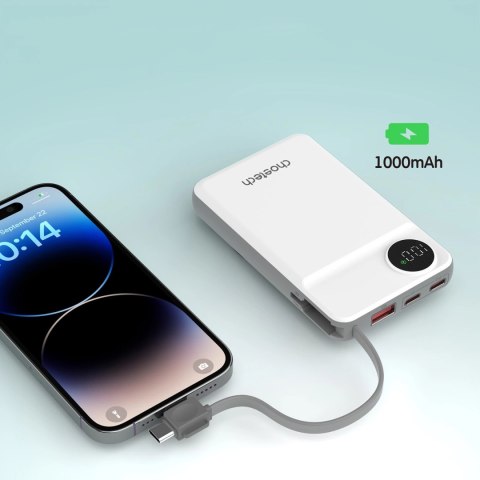 CHOETECH 10000mAh LED display power bank with Type-c and lightning port cable with magnetic wireless charger for Mobile and watc CHOETECH 10000mAh LED display power bank with Type-c and lightning port cable with magnetic wireless charger for Mobile and watc