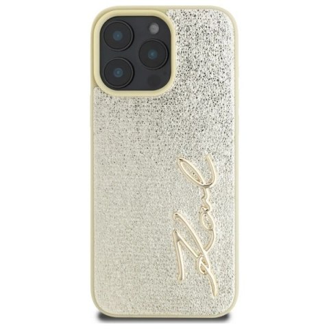 Etui Karl Lagerfeld Metal Signature na iPhone 16 Pro Max - złote