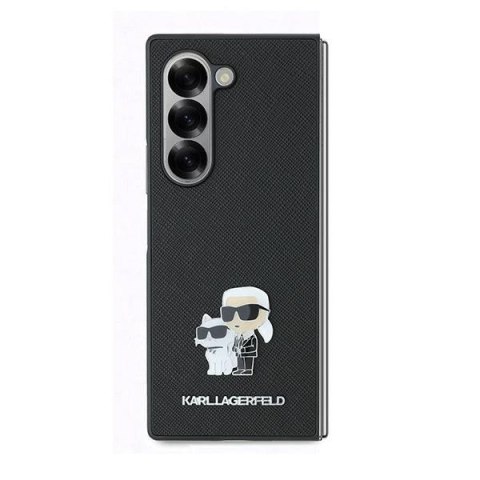 Etui Karl Lagerfeld Saffiano Metal Pin na Samsung Galaxy Z Fold 6 - czarne Etui Karl Lagerfeld Saffiano Metal Pin na Samsung Galaxy Z Fold 6 - czarne