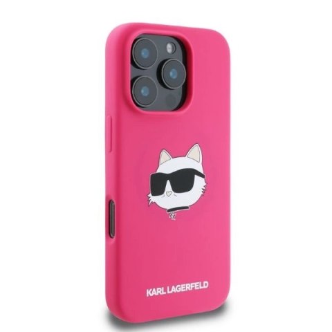 Etui Karl Lagerfeld Silicone Choupette Head Print MagSafe na iPhone 16 Pro Max - fuksja Etui Karl Lagerfeld Silicone Choupette Head Print MagSafe na iPhone 16 Pro Max - fuksja