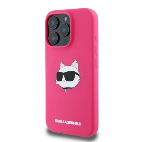 Etui Karl Lagerfeld Silicone Choupette Head Print MagSafe na iPhone 16 Pro Max - fuksja Etui Karl Lagerfeld Silicone Choupette Head Print MagSafe na iPhone 16 Pro Max - fuksja