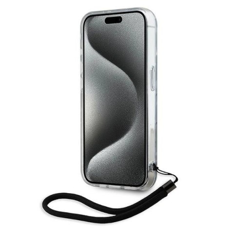 Etui Karl Lagerfeld Zebra With Cord na iPhone 15 Pro Max - fioletowe Etui Karl Lagerfeld Zebra With Cord na iPhone 15 Pro Max - fioletowe