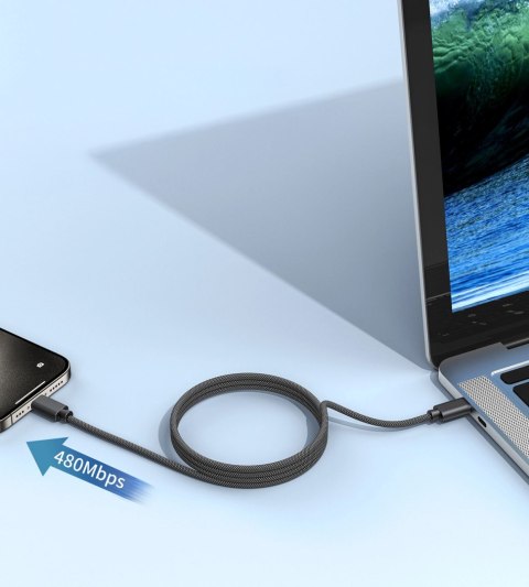 Kabel Choetech XCC-1054 240W z Power Delivery 3.1 USB-C magnetyczny 1,2m - czarny Kabel Choetech XCC-1054 240W z Power Delivery 3.1 USB-C magnetyczny 1,2m - czarny