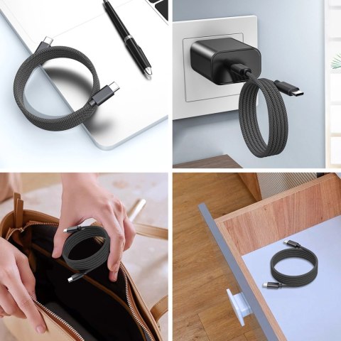 Kabel Choetech XCC-1054 240W z Power Delivery 3.1 USB-C magnetyczny 1,2m - czarny Kabel Choetech XCC-1054 240W z Power Delivery 3.1 USB-C magnetyczny 1,2m - czarny