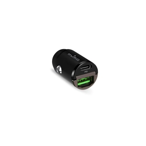 Ładowarka samochodowa Puro Mini 30W Power Delivery USB-C USB-A - czarna