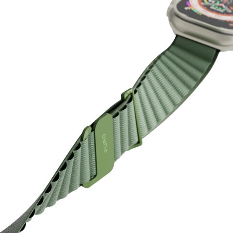 Pasek nylonowy Puro Extreme do Apple Watch 42 / 44 / 45 / 49 mm - ciemnozielony