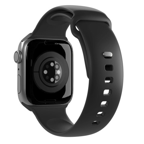 Pasek silikonowy Puro Icon do Apple Watch 38 / 40 / 41 mm - czarny (2 szt.)