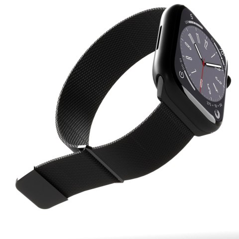 Pasek ze stali nierdzewnej Puro Milanese do Apple Watch 38 / 40 / 41 mm - czarny