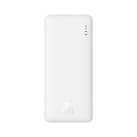 Powerbank Baseus Airpow 20W 10000mAh z kablem Baseus Simple Series USB-A - USB-C 30 cm - biały Powerbank Baseus Airpow 20W 10000mAh z kablem Baseus Simple Series USB-A - USB-C 30 cm - biały