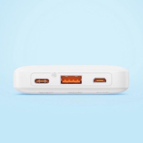 Powerbank Baseus Airpow 20W 10000mAh z kablem Baseus Simple Series USB-A - USB-C 30 cm - biały Powerbank Baseus Airpow 20W 10000mAh z kablem Baseus Simple Series USB-A - USB-C 30 cm - biały