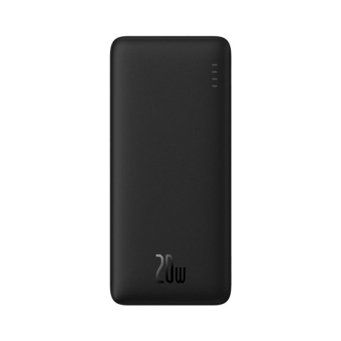 Powerbank Baseus Airpow 20W 10000mAh z kablem Baseus Simple Series USB-A - USB-C 30 cm - czarny Powerbank Baseus Airpow 20W 10000mAh z kablem Baseus Simple Series USB-A - USB-C 30 cm - czarny