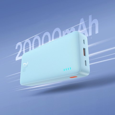 Powerbank Baseus Airpow 20W 20000mAh z białym kablem Baseus Simple Series USB-A - USB-C 50cm - niebieski Powerbank Baseus Airpow 20W 20000mAh z białym kablem Baseus Simple Series USB-A - USB-C 50cm - niebieski