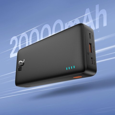 Powerbank Baseus Airpow 20W 20000mAh z kablem Baseus Simple Series USB-A - USB-C 50cm - czarny Powerbank Baseus Airpow 20W 20000mAh z kablem Baseus Simple Series USB-A - USB-C 50cm - czarny