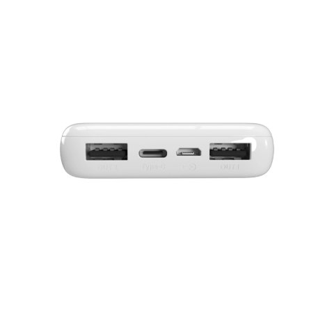 Powerbank Puro White 10000mAh 12W 2xUSB-A + USB-C - biały Powerbank Puro White 10000mAh 12W 2xUSB-A + USB-C - biały