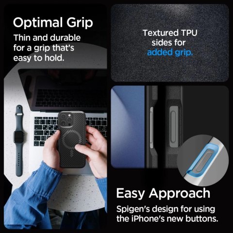 Etui Spigen Core Armor Mag z MagSafe na iPhone 16 Pro Max - czarny mat
