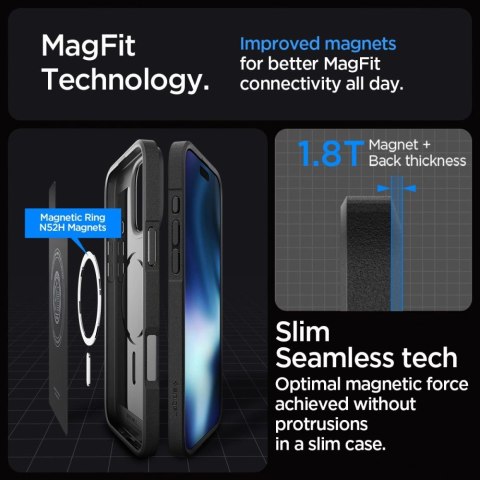 Etui Spigen Core Armor Mag z MagSafe na iPhone 16 Pro Max - czarny mat