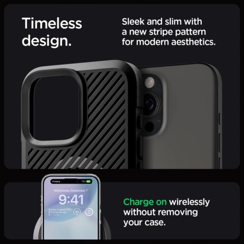 Etui Spigen Core Armor Mag z MagSafe na iPhone 16 Pro - czarny mat