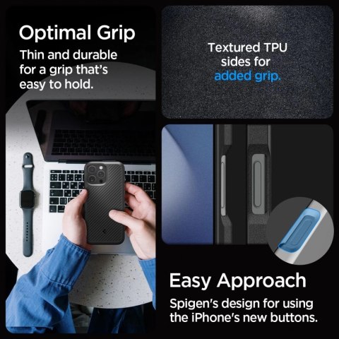 Etui Spigen Core Armor na iPhone 16 Pro Max - czarny mat Etui Spigen Core Armor na iPhone 16 Pro Max - czarny mat