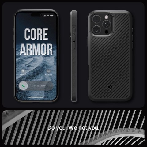 Etui Spigen Core Armor na iPhone 16 Pro Max - czarny mat Etui Spigen Core Armor na iPhone 16 Pro Max - czarny mat