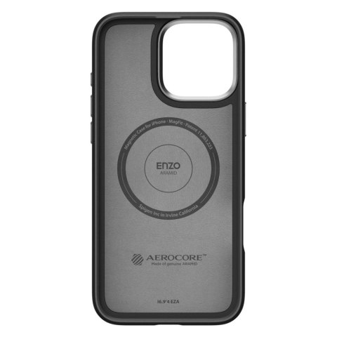 Etui Spigen Enzo Aramid Mag z MagSafe na iPhone 16 Pro - czarno-srebrne Etui Spigen Enzo Aramid Mag z MagSafe na iPhone 16 Pro - czarno-srebrne