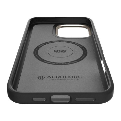 Etui Spigen Enzo Aramid Mag z MagSafe na iPhone 16 Pro - matowo-czarne Etui Spigen Enzo Aramid Mag z MagSafe na iPhone 16 Pro - matowo-czarne