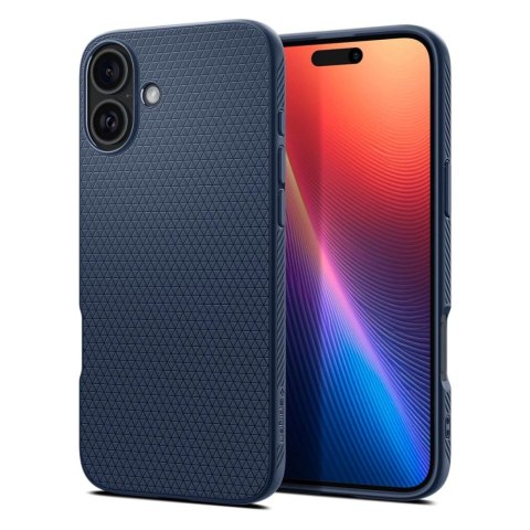 Etui Spigen Liquid Air na iPhone 16 - niebieskie Etui Spigen Liquid Air na iPhone 16 - niebieskie