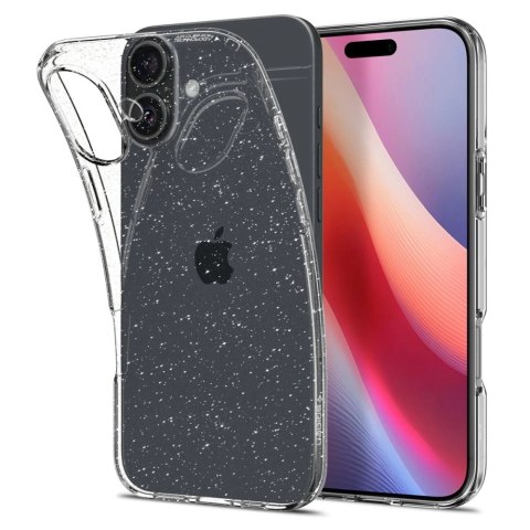 Etui Spigen Liquid Crystal na iPhone 16 Plus - przezroczysto-brokatowe Etui Spigen Liquid Crystal na iPhone 16 Plus - przezroczysto-brokatowe