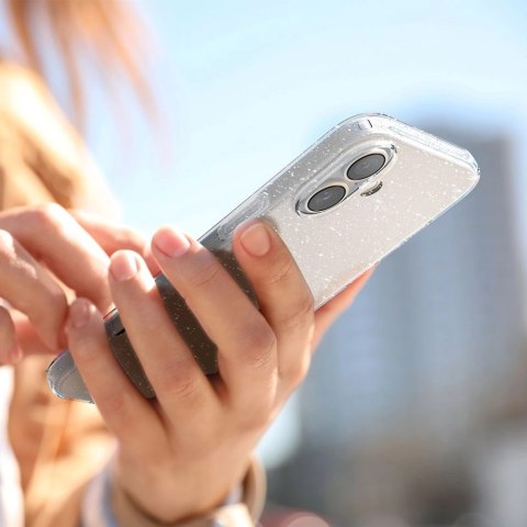 Etui Spigen Liquid Crystal na iPhone 16 Plus - przezroczysto-brokatowe Etui Spigen Liquid Crystal na iPhone 16 Plus - przezroczysto-brokatowe