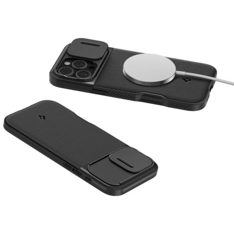 Etui Spigen Optik Armor Mag z MagSafe na iPhone 16 Pro - czarne Etui Spigen Optik Armor Mag z MagSafe na iPhone 16 Pro - czarne