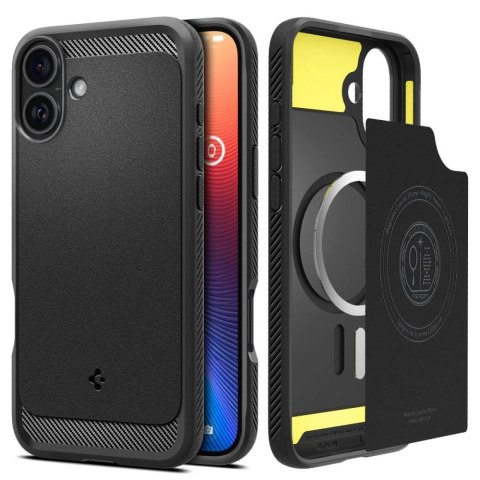 Etui Spigen Rugged Armor MagSafe do iPhone 16 Plus - czarne Etui Spigen Rugged Armor MagSafe do iPhone 16 Plus - czarne