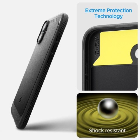 Etui Spigen Rugged Armor MagSafe do iPhone 16 Plus - czarne Etui Spigen Rugged Armor MagSafe do iPhone 16 Plus - czarne