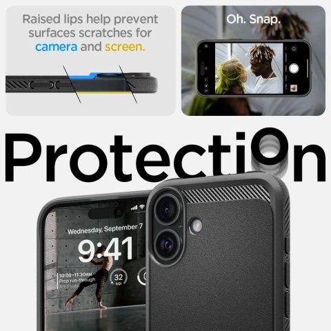 Etui Spigen Rugged Armor MagSafe do iPhone 16 Plus - czarne Etui Spigen Rugged Armor MagSafe do iPhone 16 Plus - czarne