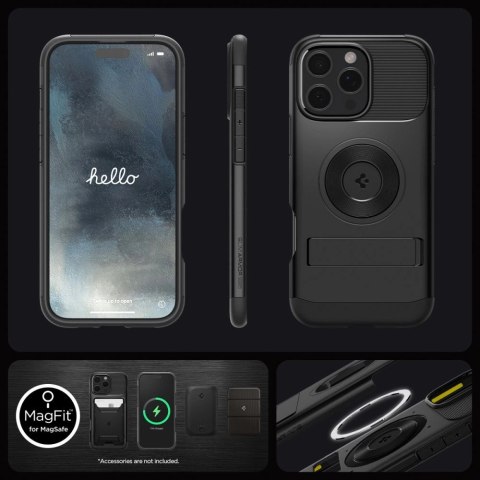 Etui Spigen Slim Armor MagSafe na iPhone 16 Pro Max - czarne Etui Spigen Slim Armor MagSafe na iPhone 16 Pro Max - czarne