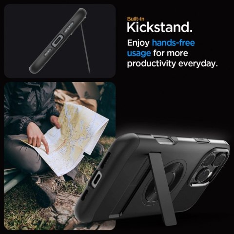 Etui Spigen Slim Armor MagSafe na iPhone 16 Pro Max - czarne Etui Spigen Slim Armor MagSafe na iPhone 16 Pro Max - czarne