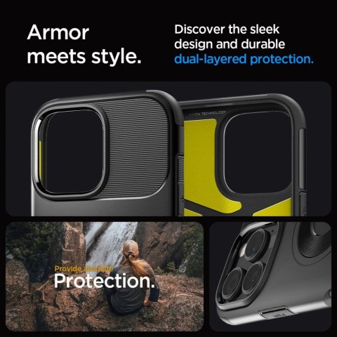 Etui Spigen Slim Armor MagSafe na iPhone 16 Pro - czarne Etui Spigen Slim Armor MagSafe na iPhone 16 Pro - czarne