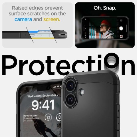 Etui Spigen Tough Armor MagSafe z podstawką na iPhone 16 Plus - czarne Etui Spigen Tough Armor MagSafe z podstawką na iPhone 16 Plus - czarne