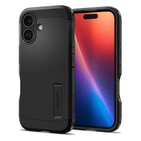 Etui Spigen Tough Armor MagSafe z podstawką na iPhone 16 Plus - czarne Etui Spigen Tough Armor MagSafe z podstawką na iPhone 16 Plus - czarne