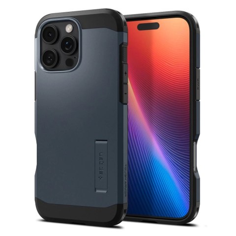 Etui Spigen Tough Armor MagSafe z podstawką na iPhone 16 Pro - ciemnoszare Etui Spigen Tough Armor MagSafe z podstawką na iPhone 16 Pro - ciemnoszare