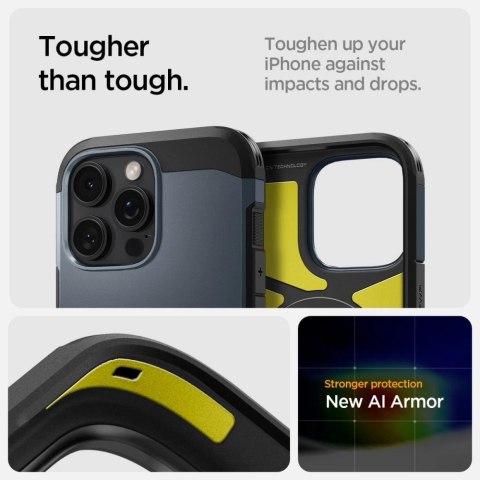 Etui Spigen Tough Armor MagSafe z podstawką na iPhone 16 Pro - ciemnoszare Etui Spigen Tough Armor MagSafe z podstawką na iPhone 16 Pro - ciemnoszare