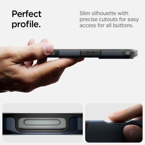Etui Spigen Tough Armor MagSafe z podstawką na iPhone 16 Pro - ciemnoszare Etui Spigen Tough Armor MagSafe z podstawką na iPhone 16 Pro - ciemnoszare