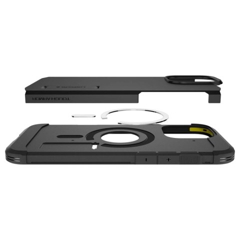 Etui Spigen Tough Armor MagSafe z podstawką na iPhone 16 Pro - czarne Etui Spigen Tough Armor MagSafe z podstawką na iPhone 16 Pro - czarne