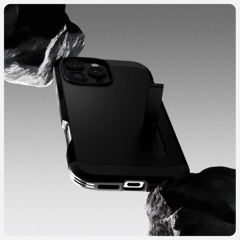 Etui Spigen Tough Armor MagSafe z podstawką na iPhone 16 Pro - czarne Etui Spigen Tough Armor MagSafe z podstawką na iPhone 16 Pro - czarne