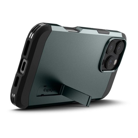Etui Spigen Tough Armor MagSafe z podstawką na iPhone 16 Pro - zielone Etui Spigen Tough Armor MagSafe z podstawką na iPhone 16 Pro - zielone