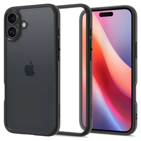 Etui Spigen Ultra Hybrid na iPhone 16 Plus - czarny mat Etui Spigen Ultra Hybrid na iPhone 16 Plus - czarny mat